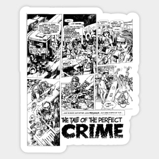 The Tale of The Perfect Crime Retro No Background Ink Black Sticker